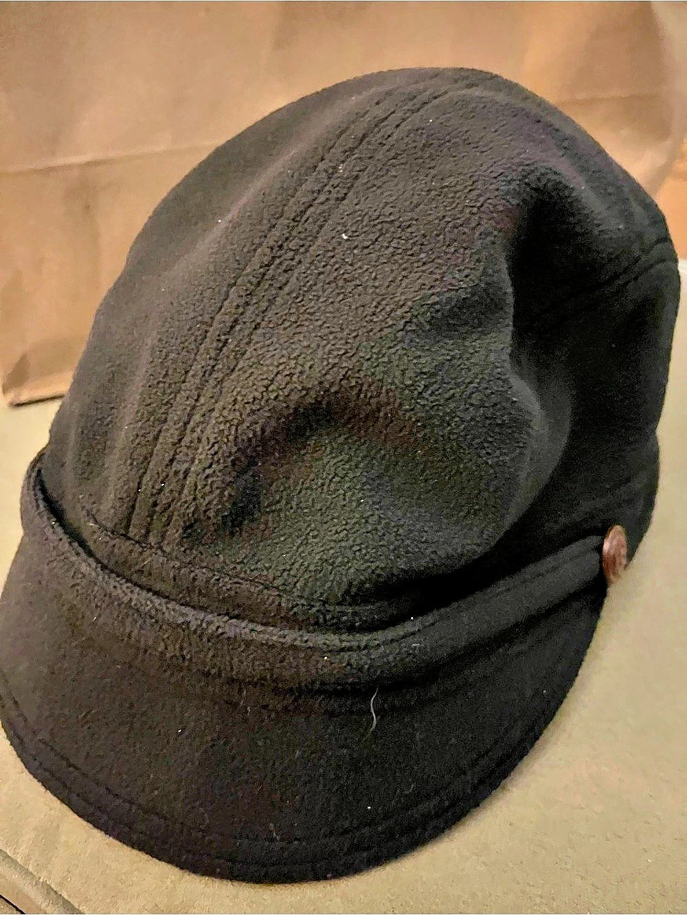 Black Fleece Newsboy Cap